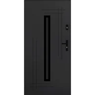 Drzwi zewnętrzne - Pantor Drzwi zewnętrzne wejściowe Ozyrys Black antracytowe 90 lewe - miniaturka - grafika 1