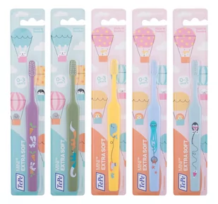 TePe Mini szczoteczka do zębów dla dzieci z małą wąską główką extra soft Light Green 0 3 Years Small Toothbrush with Tapered Brush Head - Szczoteczki do zębów dla dzieci - miniaturka - grafika 4