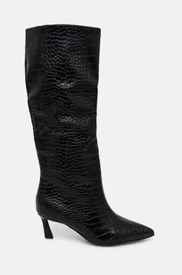 Steve Madden kozaki skórzane Lavan damskie kolor czarny na szpilce SM11003290 - Kozaki damskie - miniaturka - grafika 1