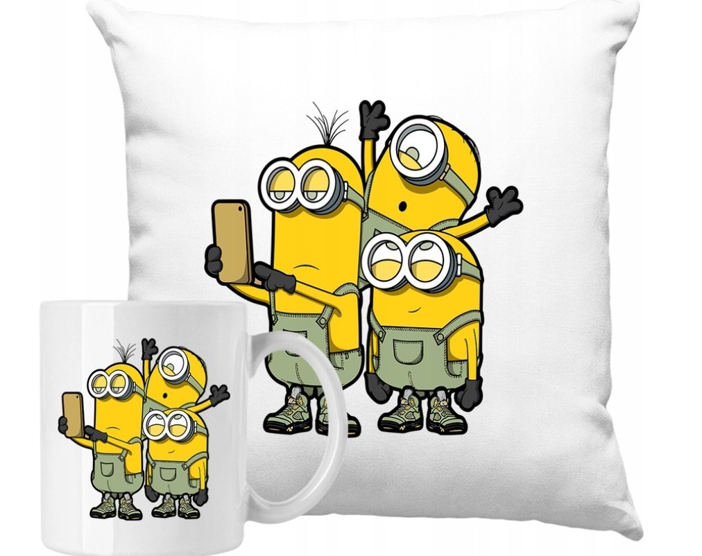 ZESTAW PODUSZKA + KUBEK Streetwear Modna Minions Pomysł Na Prezent #2