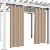 Zasłony - ZASŁONA OGRODOWA 155x200 WODOODPORNA ZASŁONY NA PRZELOTKACH DO ALTANY KOLOR - miniaturka - grafika 1