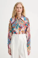 Koszule damskie - Morgan koszula bawełniana damska kolor beżowy regular z kołnierzykiem klasycznym CGODI.F - miniaturka - grafika 1