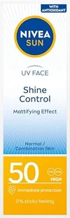 NIVEA SUN UV Face Matujący krem do twarzy z wysoką ochroną SPF50 50 ml - Kremy do twarzy NIVEA SUN UV Face Matujący krem do twarzy z wysoką ochroną SPF50 50 ml - Kremy do twarzy - miniaturka - grafika 1
