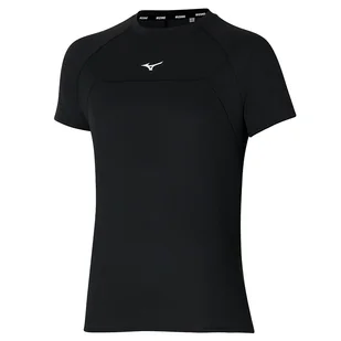 Koszulka męska Mizuno  DryAeroFlow Tee Black XL - Koszulki męskie - miniaturka - grafika 1