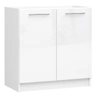 Meble kuchenne - SZAFKA KUCHENNA POD ZLEWOZMYWAK OLIWIA S 80cm BIAŁA-BIAŁY POŁYSK - miniaturka - grafika 1