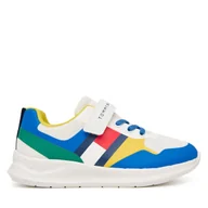 Buty dla chłopców - Sneakersy Tommy Hilfiger Flag Low Cut Lace-Up/Velcro T1X9-34369-1843 S Kolorowy - miniaturka - grafika 1