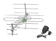 Anteny TV - PS Antena DVB-T TURBO TV-MUX8 COMBO Q100 VHF/UHF, polaryzacja pionowa (V)  lub pozioma (H) + zasilacz + wzmacniacz SWA-955. (1LM - miniaturka - grafika 1