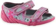 Buty dla dziewczynek - Różowe kapcie dziewczęce do przedszkola RenBut 33-378_P-1727 Kotki - miniaturka - grafika 1