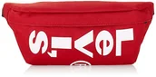 Torby męskie - LEVIS FOOTWEAR AND ACCESSORIES Small Banana Sling – Wordmark mała proca bananowa – marka słowa, czerwony - czerwony - jeden rozmiar - miniaturka - grafika 1