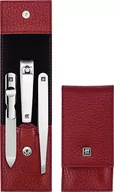 Akcesoria do paznokci - Akcesoria do manicure Classic Inox czerwone w etui 3 el. - miniaturka - grafika 1