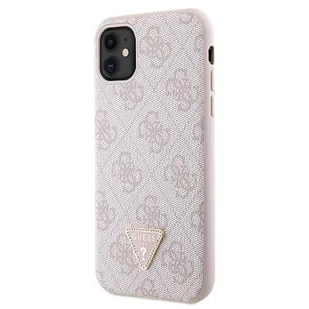 Etui Guess GUHCN61P4TDSCPP na iPhone 11 / Xr - różowe Crossbody 4G Metal Logo - Etui i futerały do telefonów - miniaturka - grafika 1