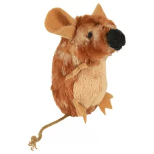 Trixie Mysz dźwiękowa pluszowa stojąca 8cm - Zabawki dla kotów - miniaturka - grafika 1