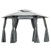 Pawilony ogrodowe - GRAFITOWY PAWILON OGRODOWY OKRĄGŁY - miniaturka - grafika 1