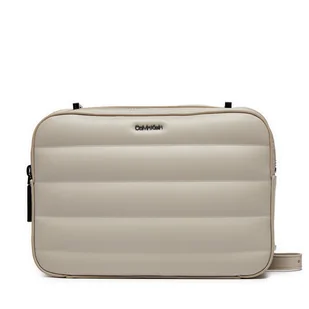 Torebka Calvin Klein Line Quilt Camera Bag K60K612114 Szary - Torebki damskie - miniaturka - grafika 1