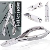 Akcesoria do paznokci - Cążki cęgi do grubych wrastających paznokci skórek obcinaczki nożyczki manicure gabinet SPA srebrne - miniaturka - grafika 1