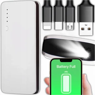 POWER BANK 20000+KABEL DO KAŻDEGO TELEFONU USB ŁADOWARKA LATARKA POWERBANK - Powerbanki - miniaturka - grafika 1