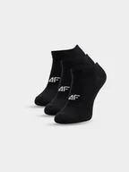 Skarpetki męskie - 4F Skarpetki krótkie (3-pack) męskie - czarne 39-42 - miniaturka - grafika 1