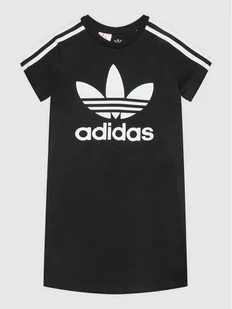 adidas Sukienka codzienna adicolor HK0289 Czarny Slim Fit - Sukienki i spódniczki dla dziewczynek - miniaturka - grafika 1