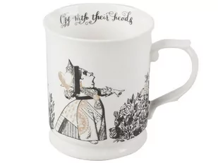 Creative Tops Kubek, filiżanka Alice in Wonderland 400 ML czarno-biały porcelanowy Creative TOPS 5200023 - Filiżanki - miniaturka - grafika 1