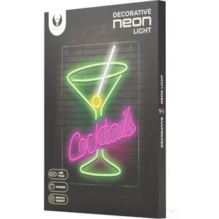 Neon FOREVER TF1 Plexi LED Coctails Zielono-różowy FPNE02X - Pozostałe oświetlenie - miniaturka - grafika 2