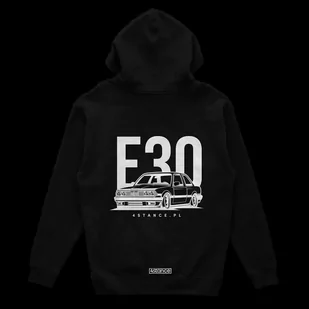 Bluza z kapturem BMW E30 Classic czarna-M - Odzież do sportów motorowych - miniaturka - grafika 1