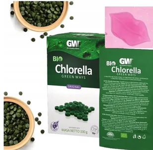 Green Ways Bio Chlorella 330g 1320szt drażetki (tabletki) Zielonki - Herbata - miniaturka - grafika 1