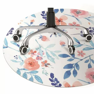 Mata pod krzesło do biura Sztuka botaniczna fi100 cm - Podnóżki, podpórki, podkładki - miniaturka - grafika 1