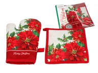 Fartuchy i rękawice kuchenne - Kpl. Łapka i rękawica kuchenna - Boże Narodzenie (CARMANI) - miniaturka - grafika 1