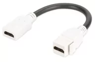 Pozostałe akcesoria sieciowe - Digitus Moduł Keystone HDMI z kablem 12cm łącznik do gniazd i pustych paneli żeński/żeński biały (DN-93403) - miniaturka - grafika 1
