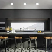 Oprawy, klosze i abażury - Briloner Oprawa wpuszczana LED Jeft, Ø 22 cm, biała, 4000 K, ściemniana - miniaturka - grafika 1