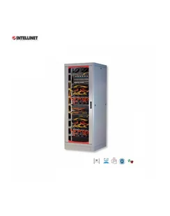 Szafa stojąca, zmontowana Intellinet 42U, 600x800, Rack 19'', szklane drzwi, szara - Szafy rack - miniaturka - grafika 1