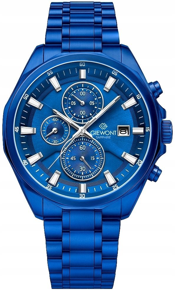 Zegarek Giewont Zegarek Męski Chronograph Sapphire Niebieski GW7290-B5