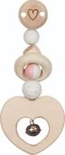Zabawki sensoryczne - Drewniana zawieszka Serduszko z dzwoneczkiem Goki Baby - miniaturka - grafika 1