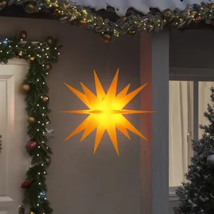 vidaXL Gwiazdy morawskie z LED, 3 szt., składane, żółte, 100 cm - Oświetlenie świąteczne vidaXL Gwiazdy morawskie z LED, 3 szt., składane, żółte, 100 cm - Oświetlenie świąteczne - miniaturka - grafika 1