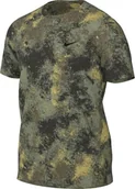 Koszulki i topy damskie - Nike Koszula M Nk Df Camo Hyverse Ss Top, Oil Green/Black/Black, FZ0736-386, L - miniaturka - grafika 1