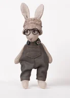 Maskotki i pluszaki - Lniany Zając Janek Maskotka Lalka S - miniaturka - grafika 1