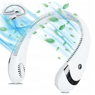 Klimatyzatory - Przenośny Wentylator Wiatrak Na Szyję USB Chłodzący Mobilny Klimatyzator - miniaturka - grafika 1