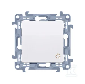 Przycisk "światło" (moduł) 10 AX, 250 V~, zaciski szybkozłącza, biały Simon10 - Klawisze i ramki - miniaturka - grafika 1