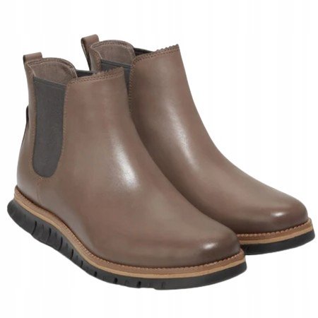 COLE HAAN SZTYBLETY MĘSKIE BRĄZOWE ZA KOSTKĘ SKÓRZANE 44 1JTB
