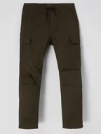 Spodnie i spodenki dla chłopców - Spodnie cargo o kroju loose tapered fit z bawełny ekologicznej - miniaturka - grafika 1