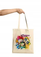 Torby i wózki na zakupy - Torba Shopper Materiałowa Na Ramię Prezent Powerpuff Atomówki Wzory Różne - miniaturka - grafika 1