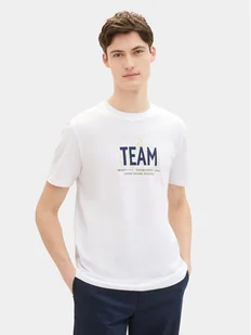 Tom Tailor Denim T-Shirt 1040838 Biały Regular Fit - Koszulki męskie - miniaturka - grafika 1
