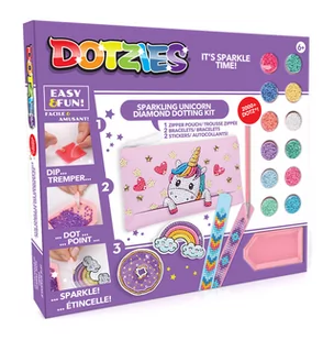 DIAMOND DOTZ, haft diamentowy, zestaw Sparkling Unicorn - Prace ręczne dla dzieci - miniaturka - grafika 1