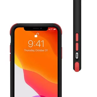Crong Trace Clear Cover - Etui iPhone 11 Pro (czarny/czerwony) - Etui i futerały do telefonów - miniaturka - grafika 2