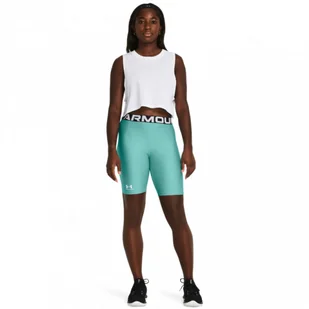 Damskie kolarki treningowe Under Armour UA HG 8in Short - turkusowe - UNDER ARMOUR - Spodnie sportowe damskie - miniaturka - grafika 1