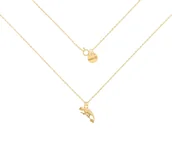 Naszyjniki - Pozłacany naszyjnik z kameleonem 45 cm - miniaturka - grafika 1