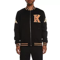 Kurtki męskie - Kappa Męska kurtka Authentic Klaus, czarna, pomarańczowa, XXL, czarny, pomarańczowy, XXL - miniaturka - grafika 1