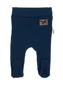 Śpiochy dla niemowląt - Chłopięcy półśpioch bawełniany prążek granatowy Nicol - miniaturka - grafika 1