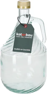 KOTARBAU® Ozdobna butelka z korkiem i uchwytem Szklana karafka Pojemność 2 litry - Karafki - miniaturka - grafika 1