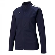 Kurtki damskie - Puma Teamliga damska kurtka treningowa Peacoat White S 657252 - miniaturka - grafika 1